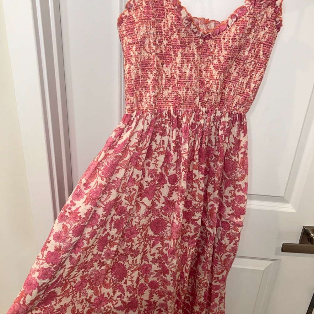 Free People Sweet Nothings Midi Dress in Pink Combo - Picture 5 of 6